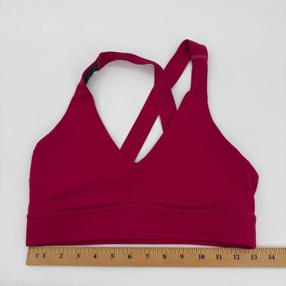 PRANA Layna Yoga Gym Sports Bra Size S Pink Light Support Pullover - Picture 2 of 4